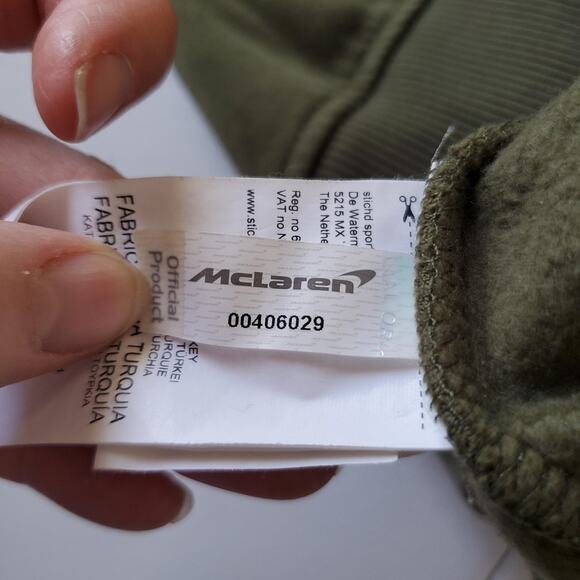 McLaren Ricciardo Pullover Hoodie Mens Medium Green F1 Racing Sweatshirt Stichd - Picture 8 of 12